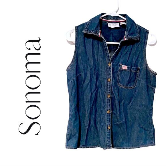 Sonoma Tops - Sonoma Lifestyle Denim Button Down